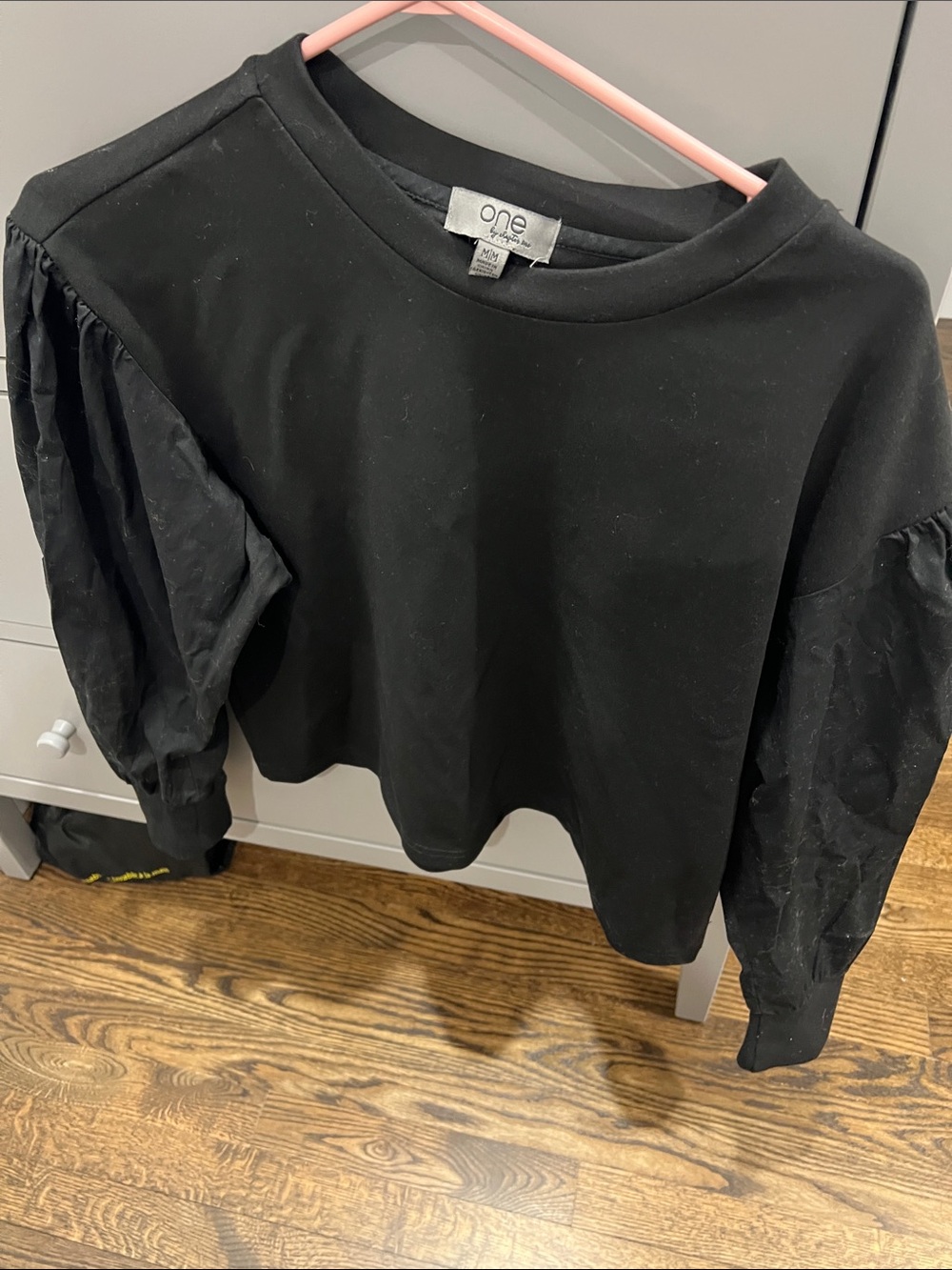 one by chapter one sweatshirt with cotton sleeves as is